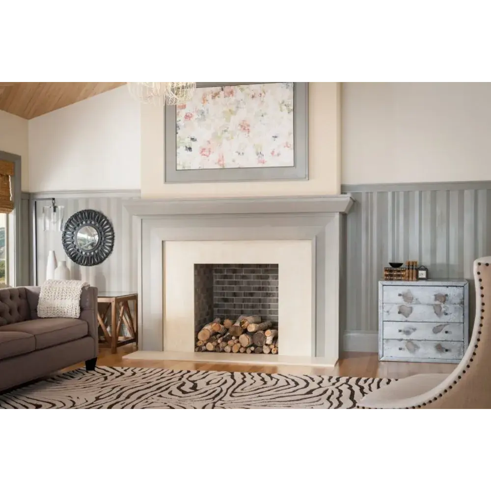 Grey Wainscotting and Fireplace Living Room.jpeg